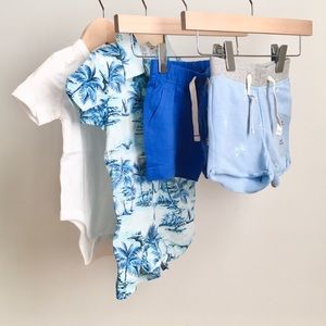 NWT 4 pc. Baby Gap Summer Bundle Shorts Romper and Top Set 3-6 months